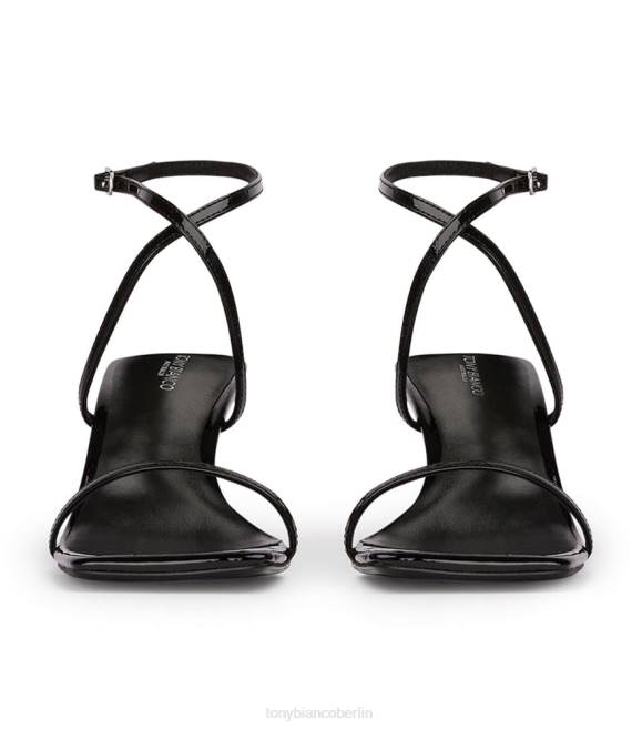 niedrige Absätze| de Tony Bianco Frauen Axt-Absätze schwarzes Lackleder 4624286